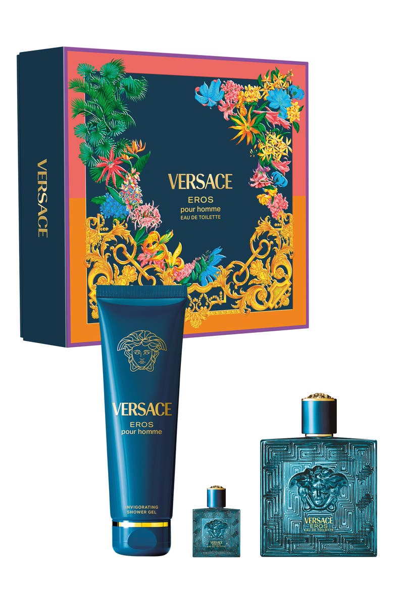 Versace Eros Eau de Toilette 3-Piece Gift Set $178 Value, Main, color, 