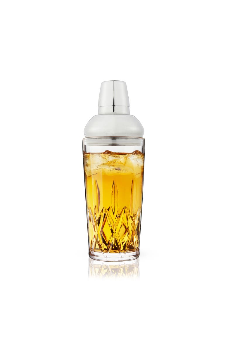 Admiral Crystal Cocktail Shaker in Stainless Steel, Main, color, Clear