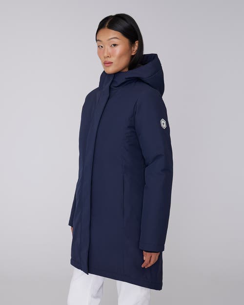 Quartz Co. Maeva | Hooded Insulated Winter Jacket In True Navy