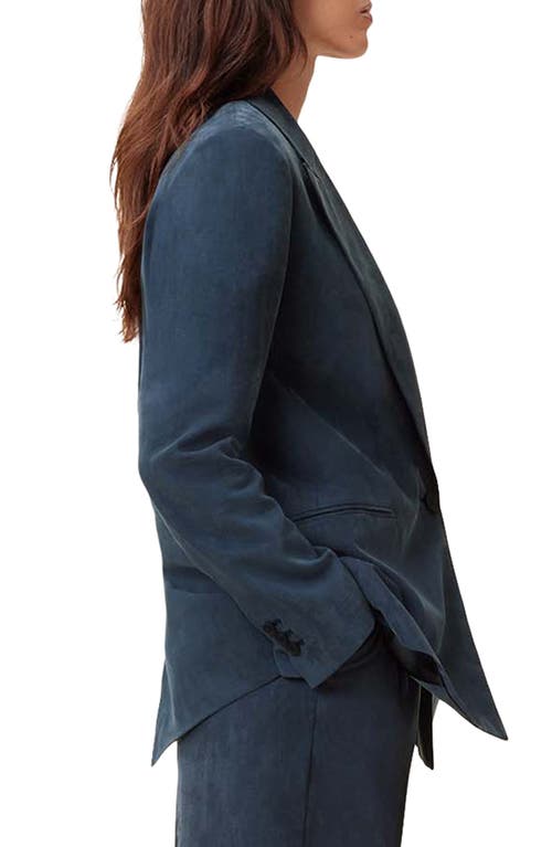 Allsaints Averie Ten Blazer In Blueberry Blue