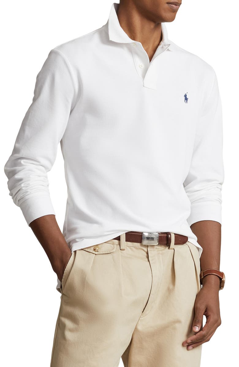Polo Ralph Lauren Cotton Piqué Long Sleeve Polo, Main, color,