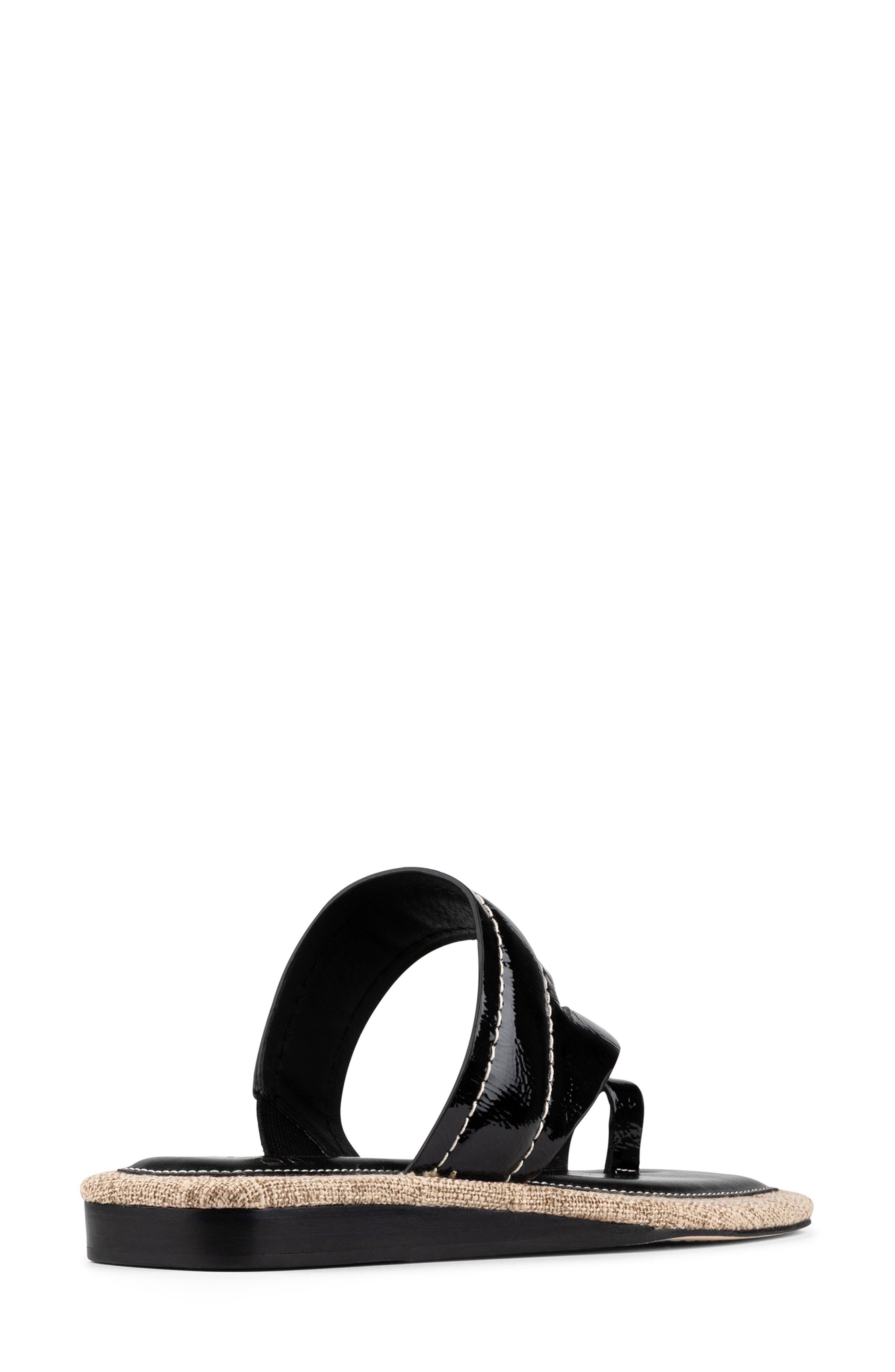 Donald Pliner Wedge Toe Loop Sandal, Alternate, color, Black