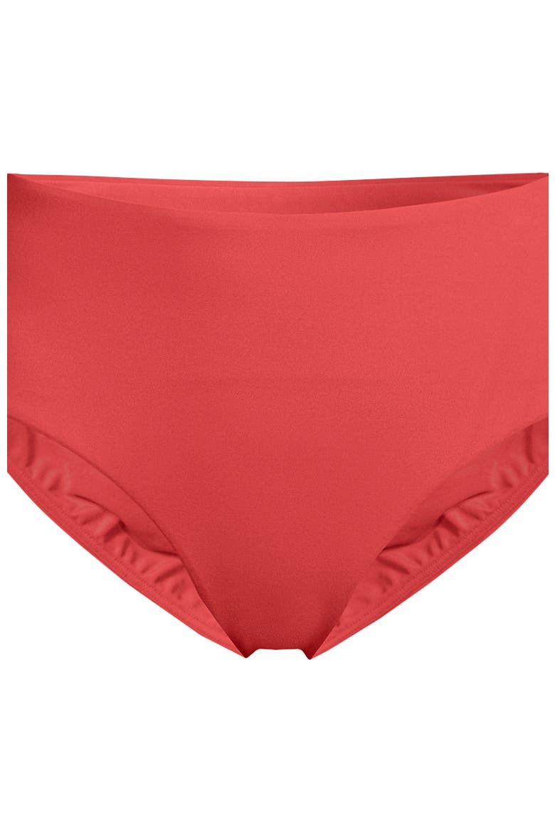 Chlorine Resistant Mid Rise Classic Bikini Bottoms, Alternate, color, Coral Bliss