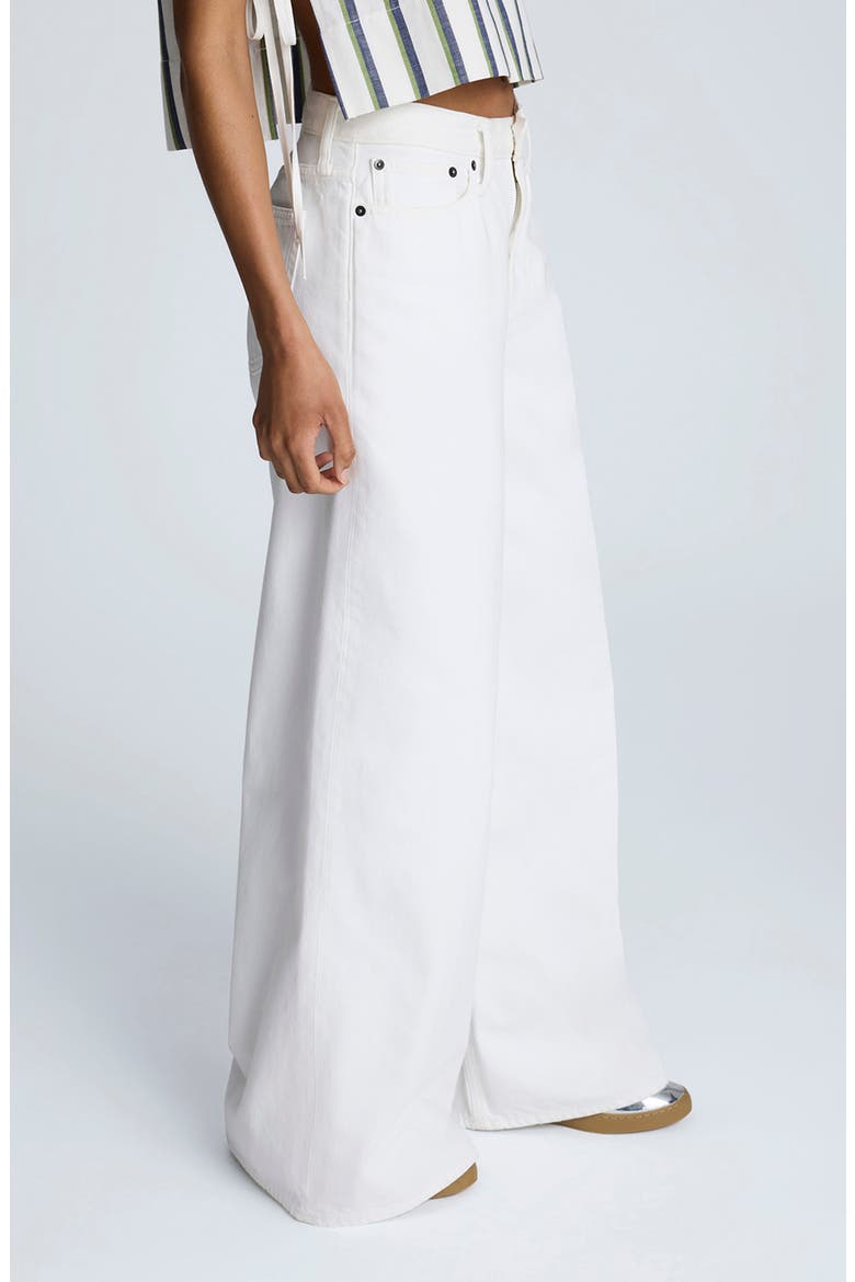 High Waist Wide Leg Jeans, Alternate, color, PURE WHITE