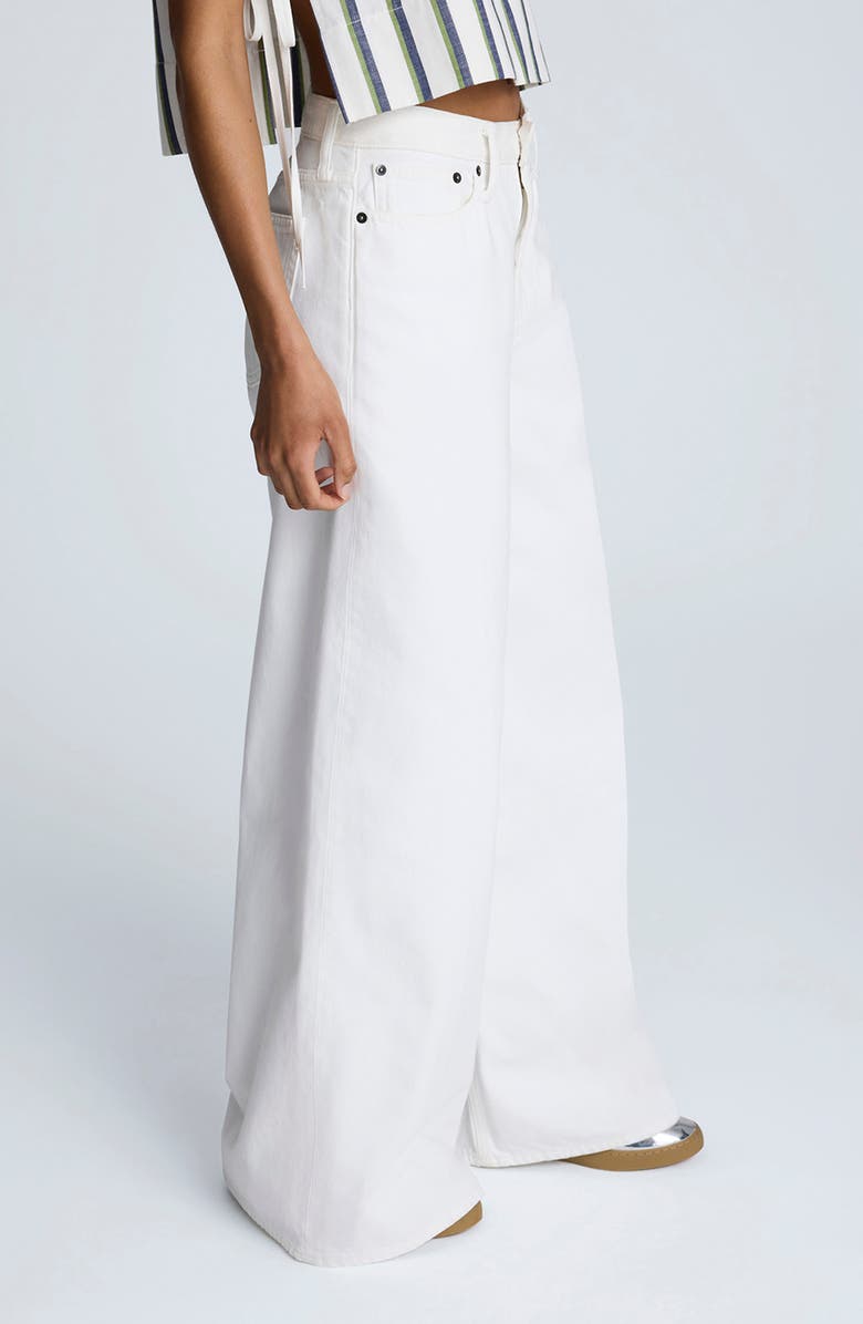 Kenneth Cole High Waist Wide Leg Jeans, Alternate, color, Pure White