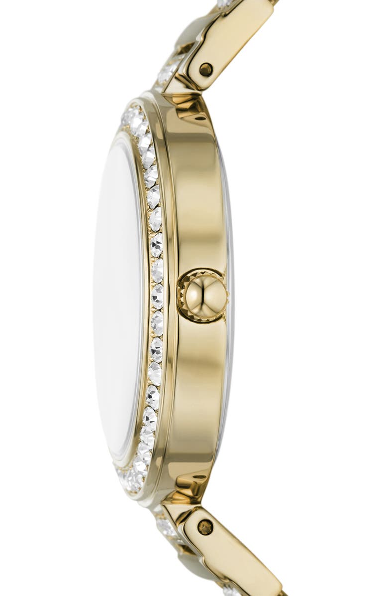 Fossil Karli Crysta Embellished Three-Hand Quartz Bracelet Watch, 32mm, Alternate, color,