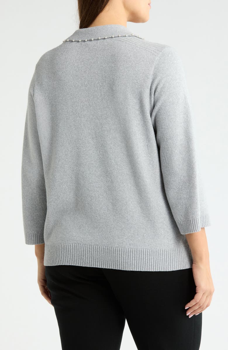 Wit 
Wisdom Collar Sweater, Alternate, color, Heather Grey