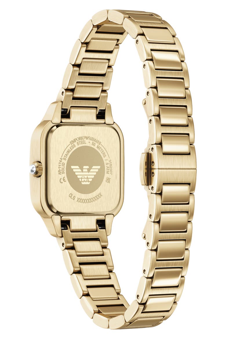 Mother-of-Pearl Bracelet Watch, 26mm x 26.5mm, Alternate, color, GOLD