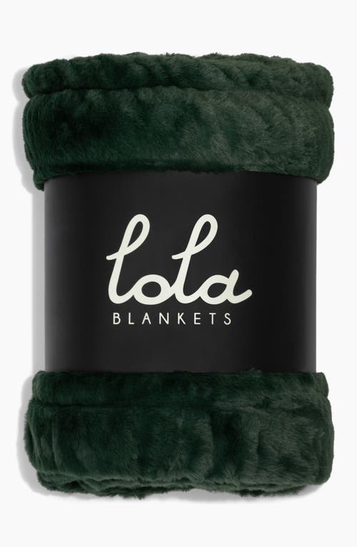 Lola Blankets Original Throw Blanket In Green