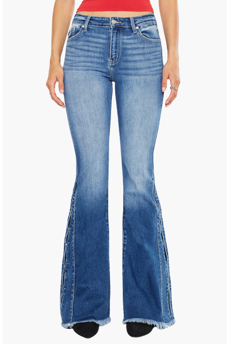 Rila High Rise Flare Jeans, Main, color, Medium Wash