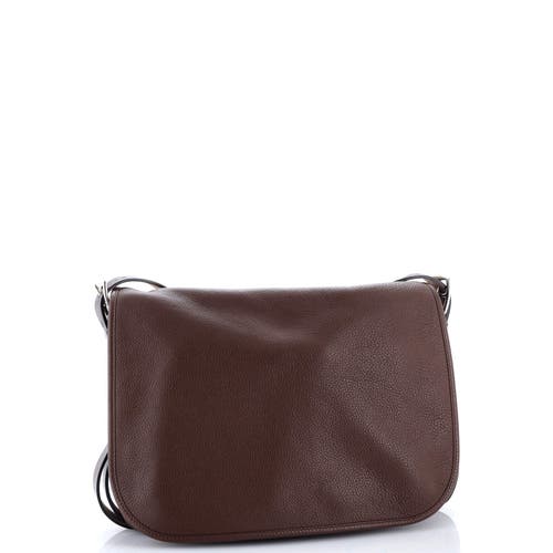 Pre-owned Hermes Hermes Barda Messenger Bag Clemence 35 In Brown