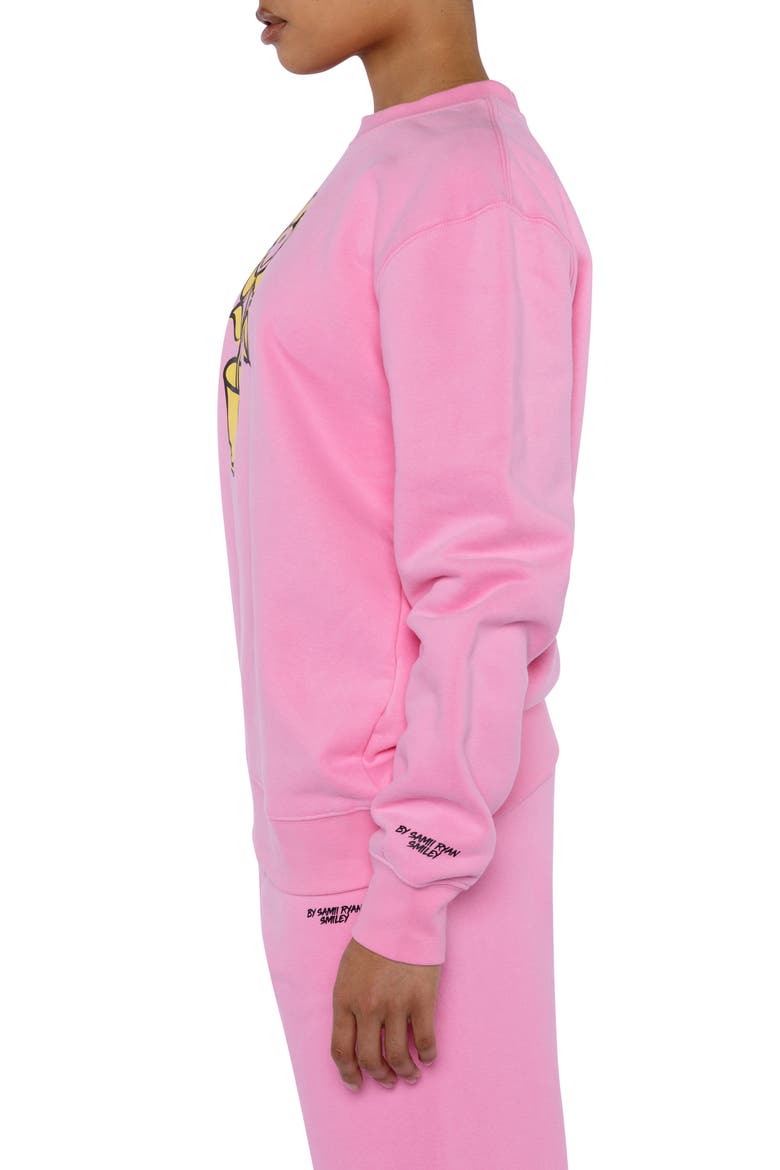 Smiley® x By Samii Ryan Growing Smiles Fleece Sweatshirt, Alternate, color, PINK