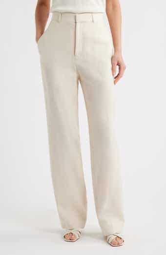 FRAME The Linen Blend Straight Leg Pants