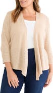 NIC+ZOE Slub Knit Linen Blend 4-Way Cardigan