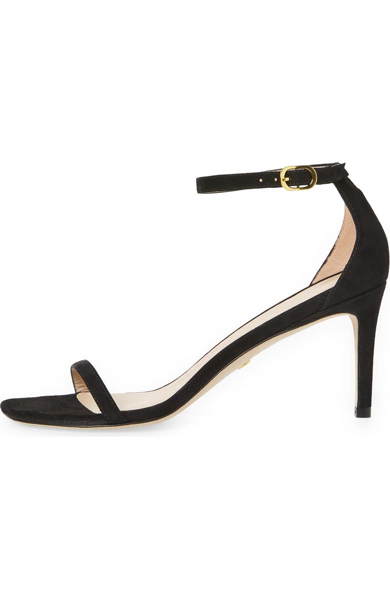 Stuart Weitzman Nudistcurve 75 Ankle Strap Sandal, Alternate, color, Black