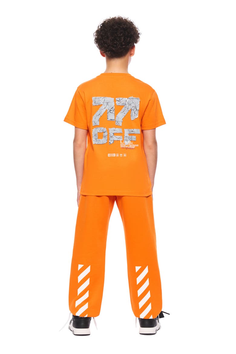 Kids' Diag Joggers, Alternate, color, ORANGE TIGER
