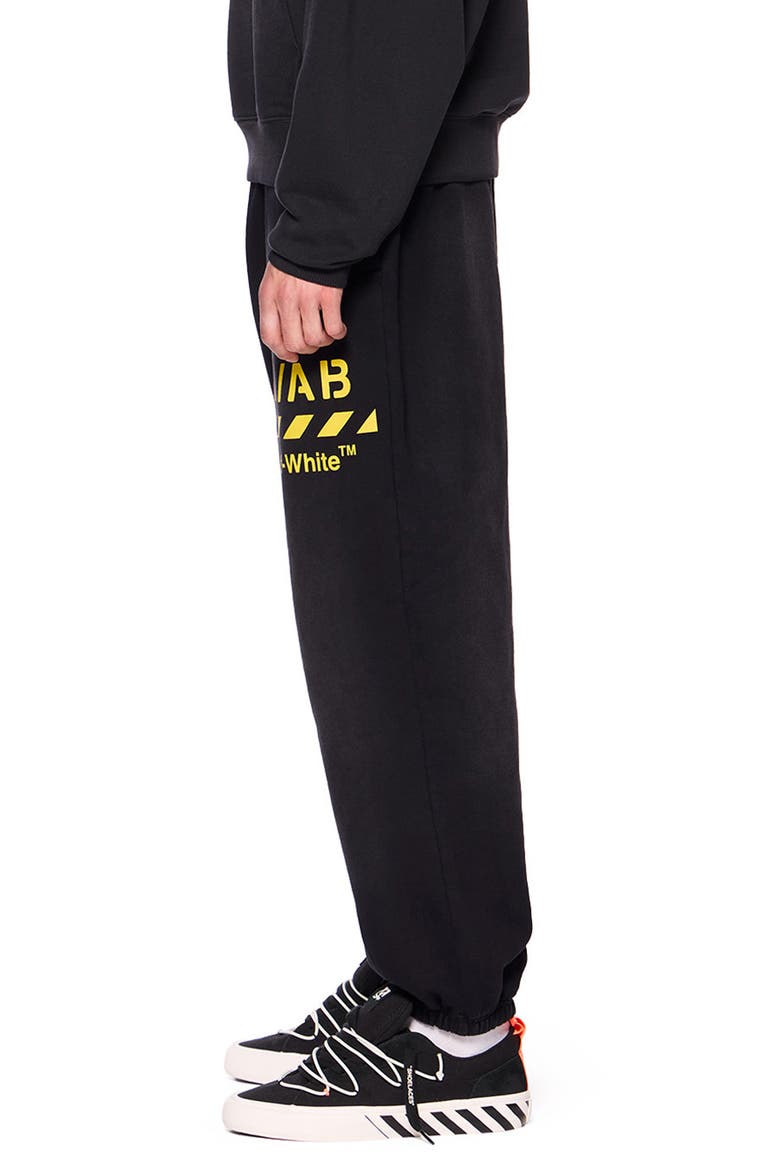 Diag Garment Cotton Washed Joggers, Alternate, color, BLACK