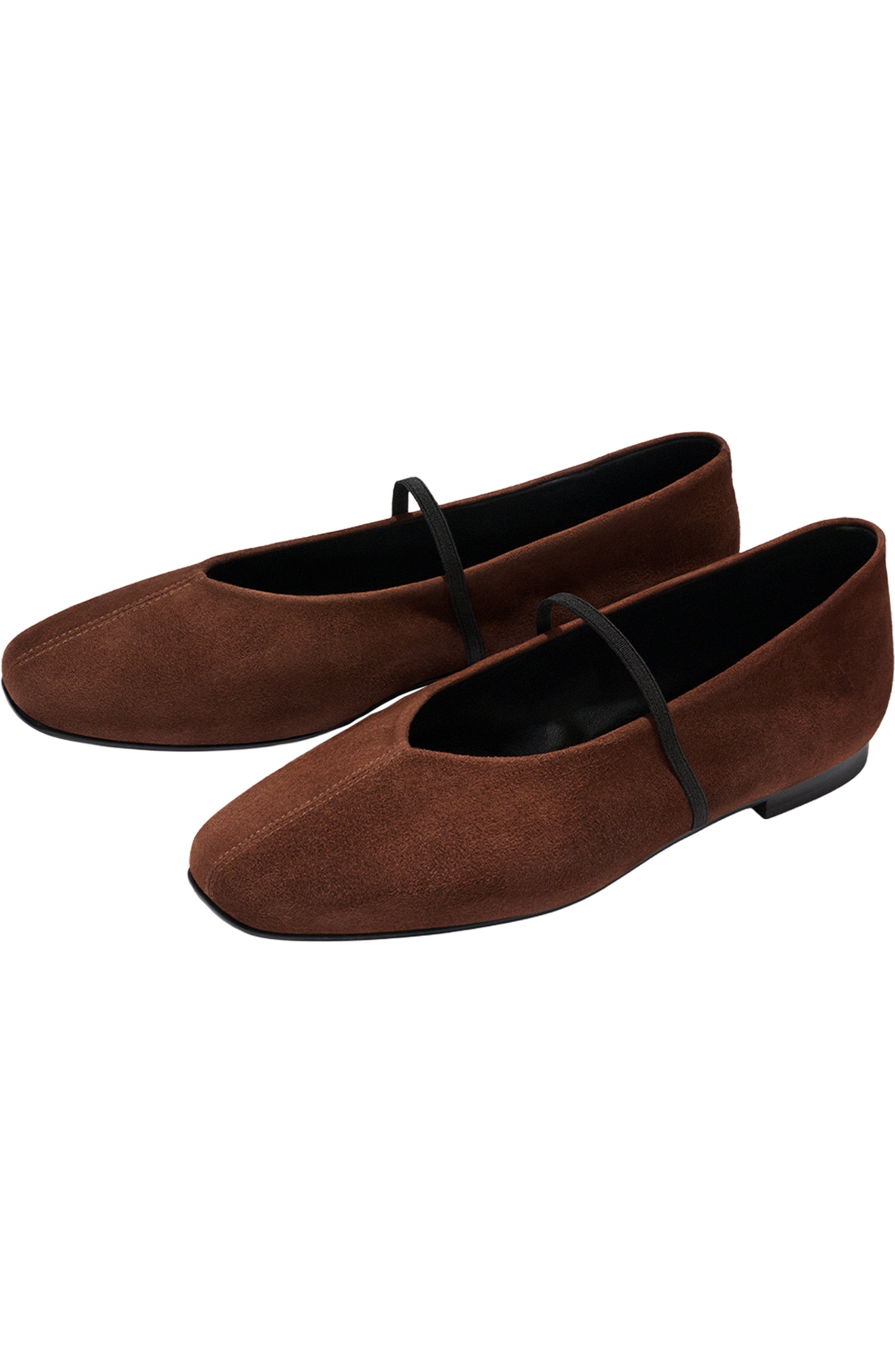 The Phoebe Flats, Alternate, color, Ganache Suede