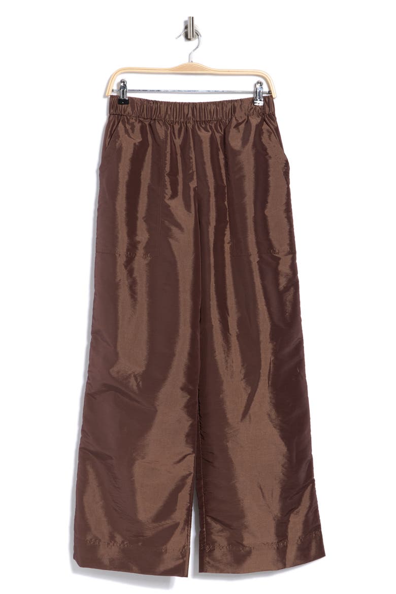 Arden High Waist Pull On Wide Leg Pants, Main, color, CHOCOLATE