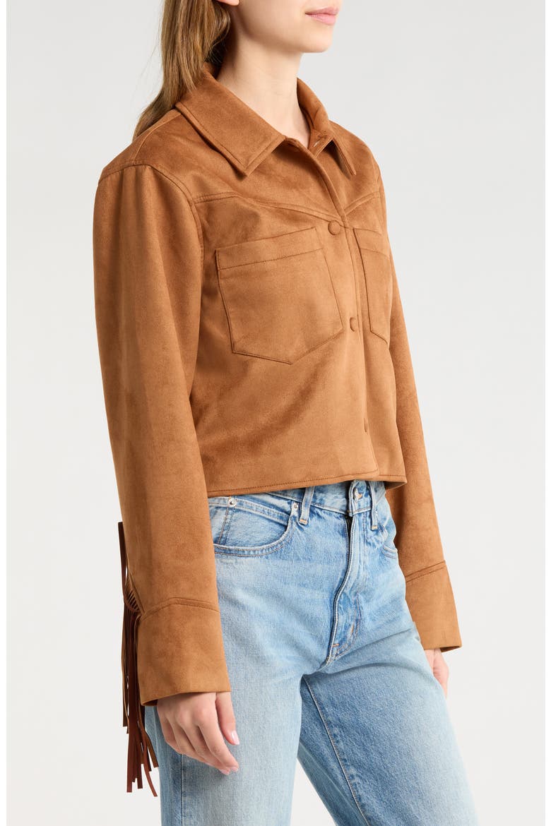 Cheyenne Fringe Faux Suede Jacket, Alternate, color, CHICORY COFFEE