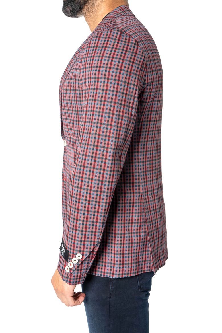 Descartes Scottish Check Blazer, Alternate, color, RED