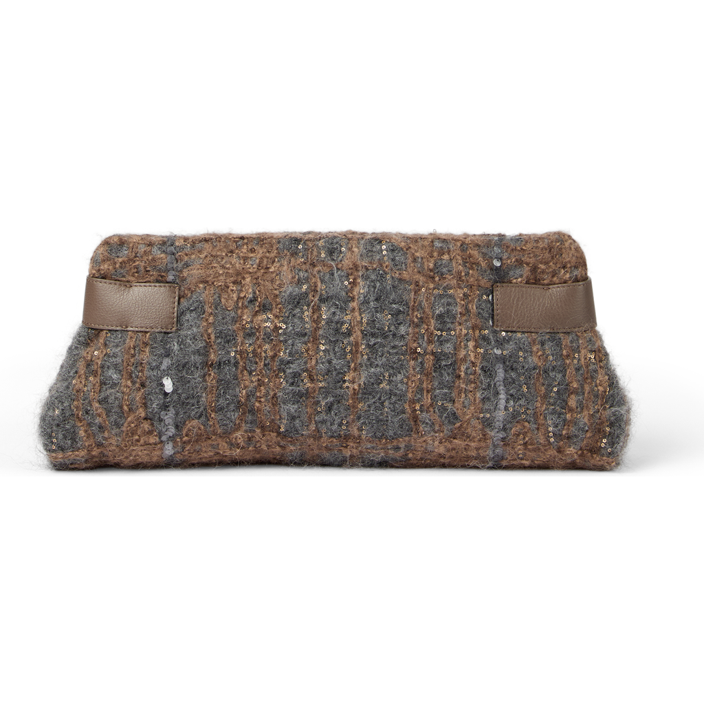 Brunello Cucinelli Essence Pouch Bag With Dazzling Embroidery