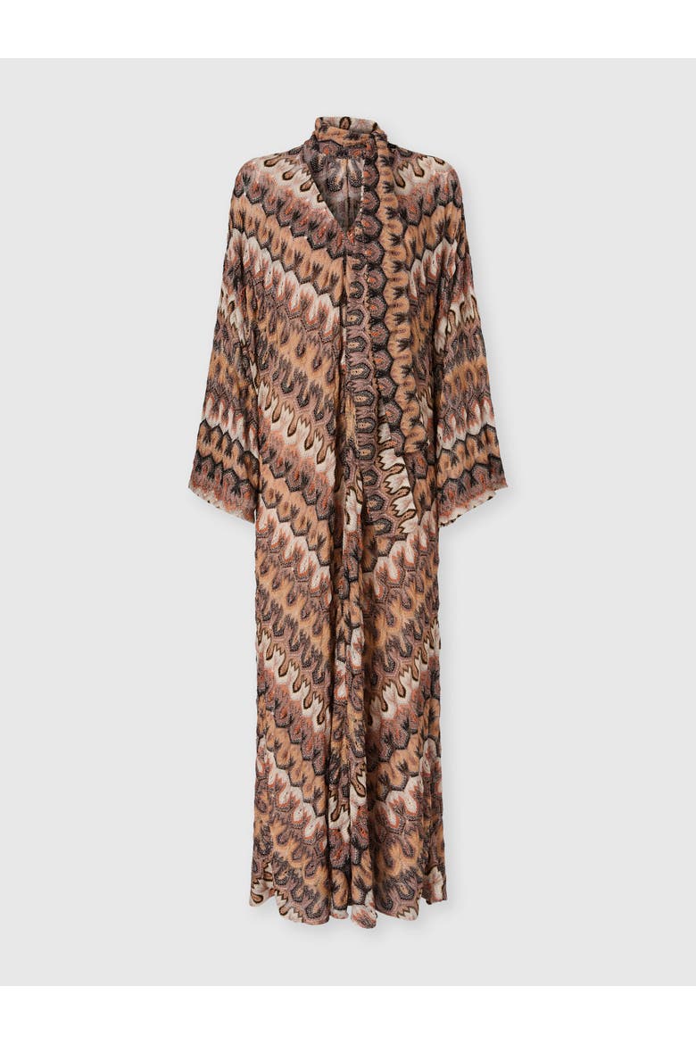 Long Dress In Viscose Lamé With Removable Sash, Main, color, Tan