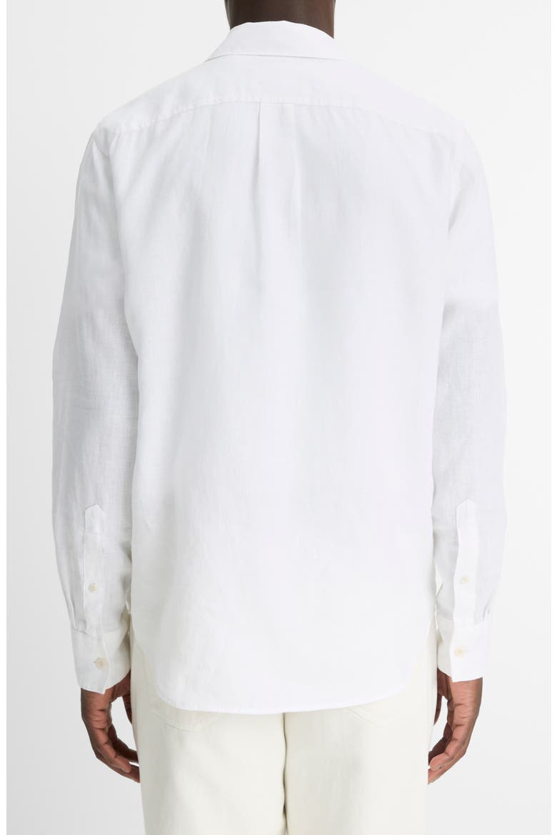 Relaxed Fit Linen Utility Shirt, Alternate, color, OPTIC WHITE