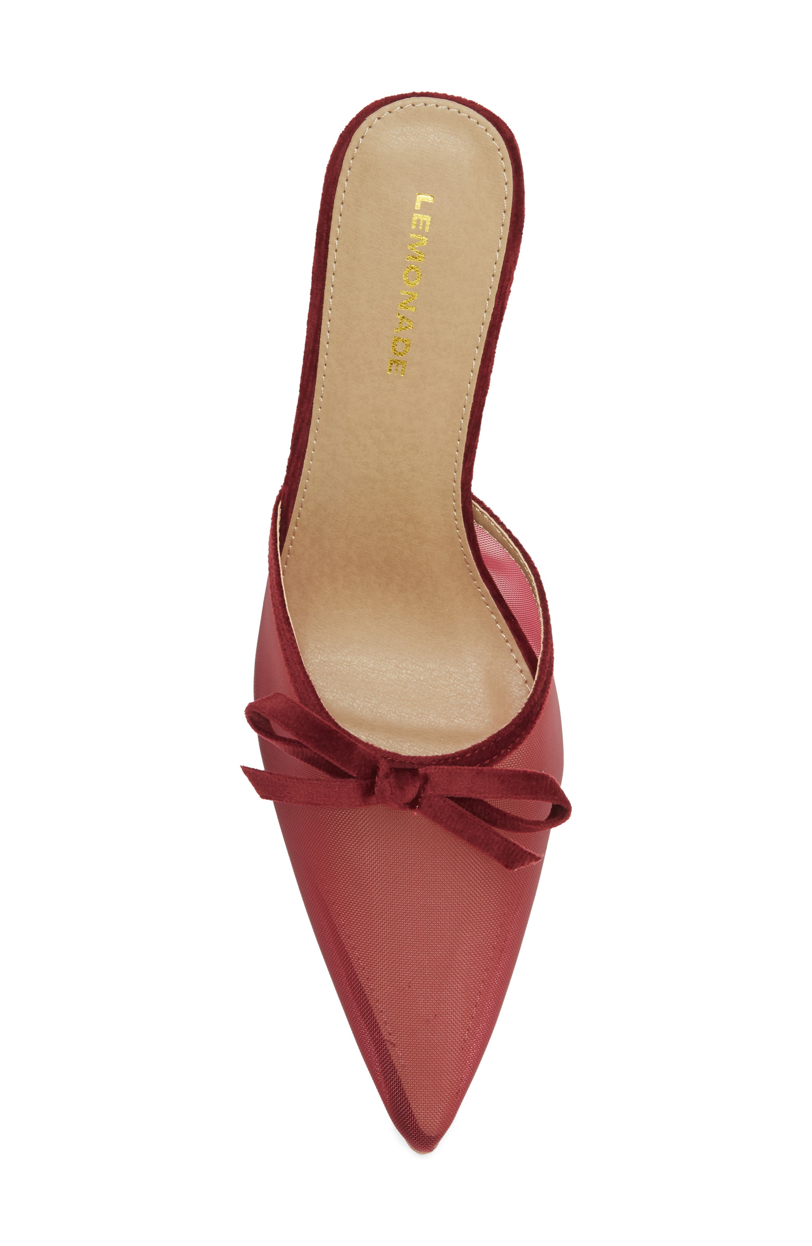 Lavon Pointed Toe Mule, Alternate, color, RED