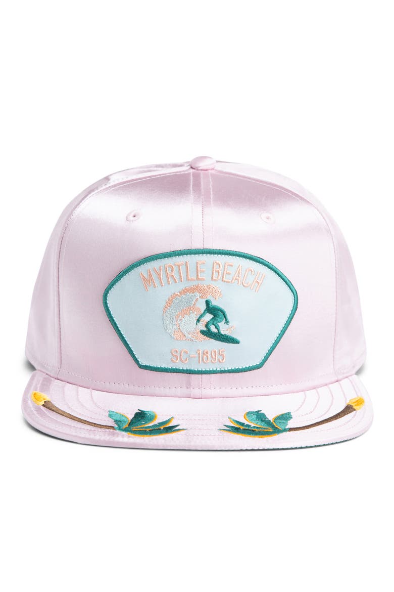 Dyrty Myrtle Adjustable Snapback Cap, Alternate, color, CORAL PINK