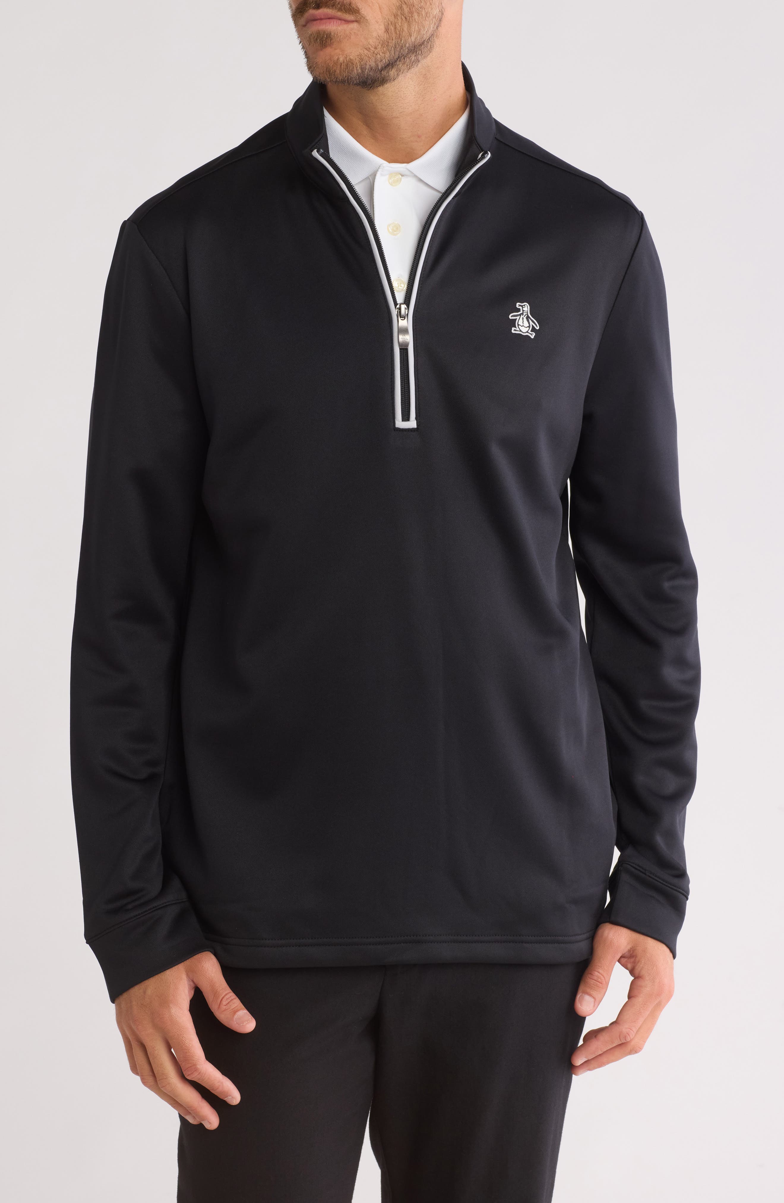 ORIGINAL PENGUIN GOLF Long Sleeve Half-Zip Fleece Pullover