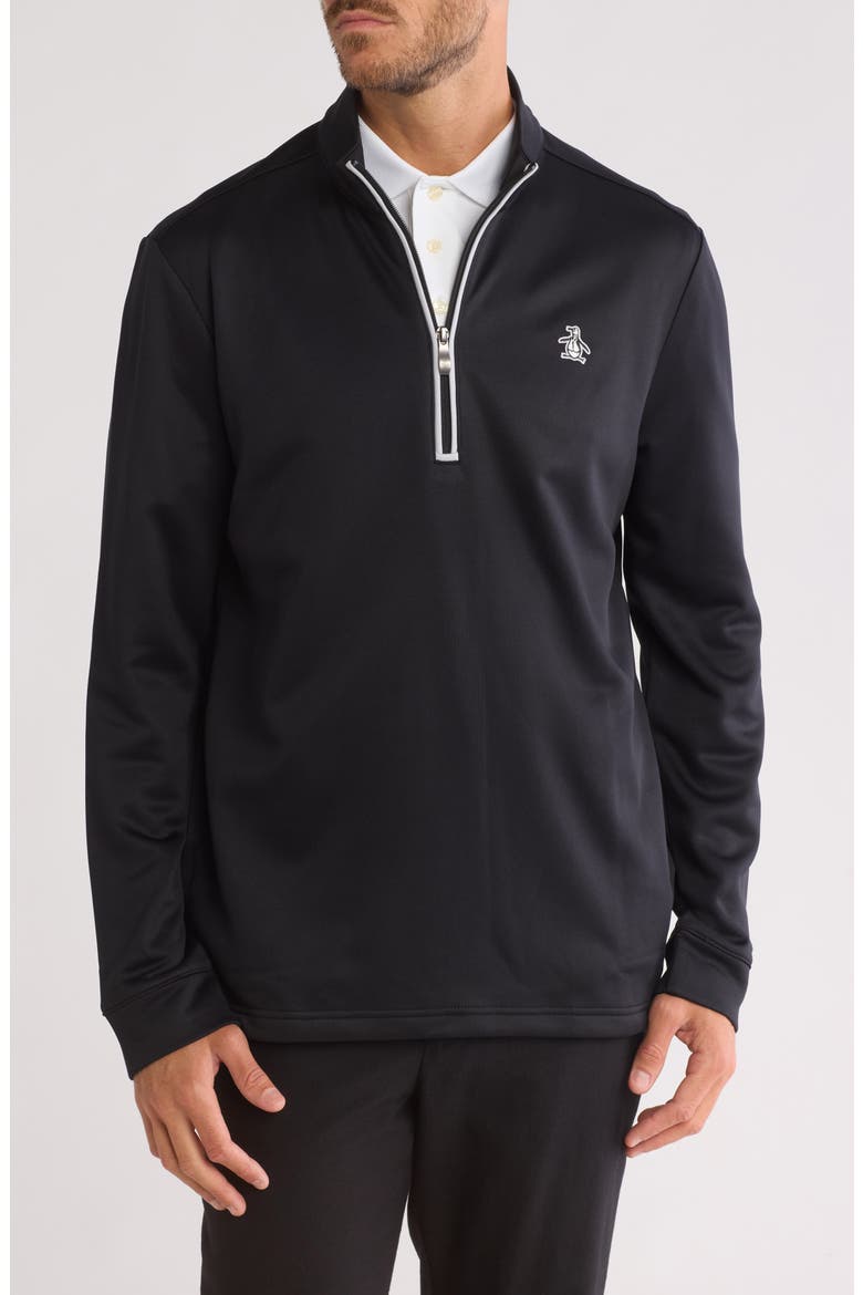 Long Sleeve Half-Zip Fleece Pullover, Main, color, CAVIAR