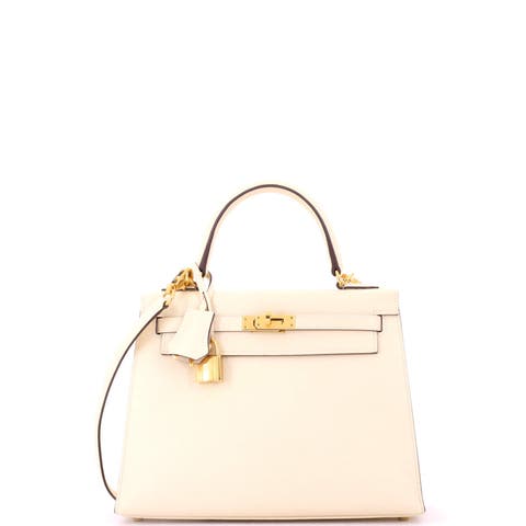 Kelly Handbag Light Epsom with Gold Hardware 25