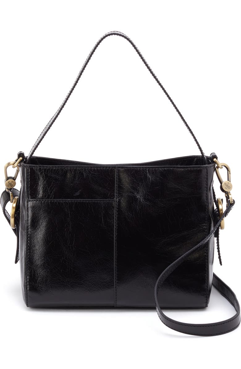 HOBO Small Render Leather Crossbody Bag, Main, color, Black