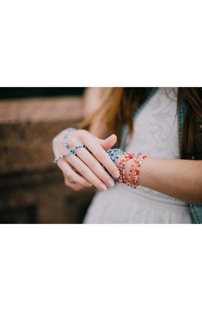 Me to We 'Rafiki - Water' Beaded Convertible Bracelet, Alternate, color, 