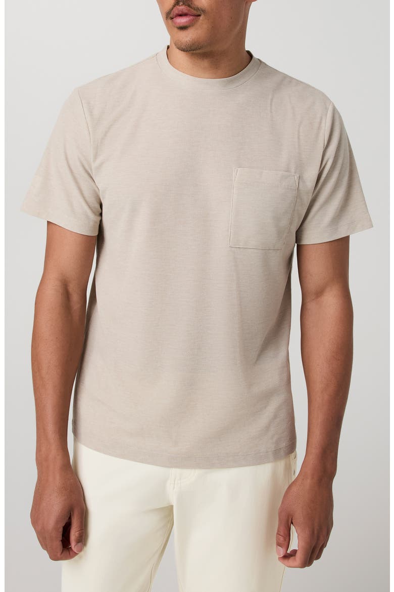 Micro Waffle Pocket T-Shirt, Main, color, DESERT HEATHER