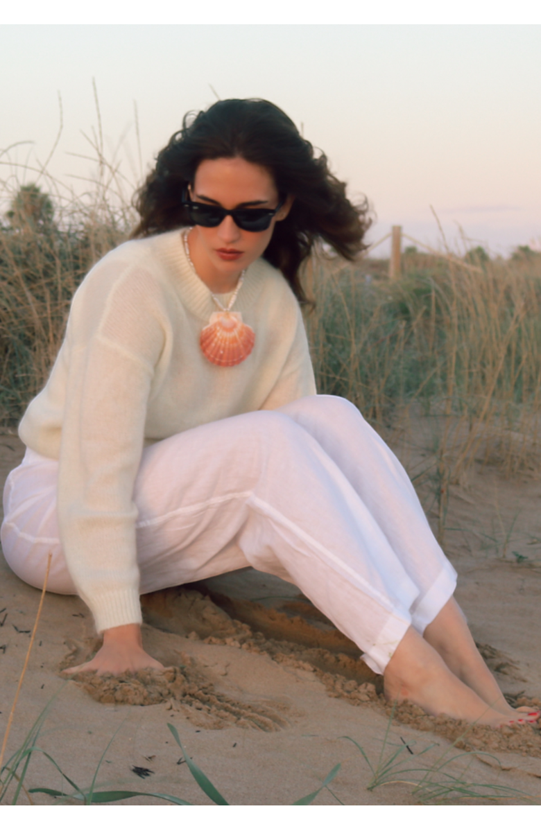 sccollection Calico Necklace, Alternate, color, Orange And Pearl