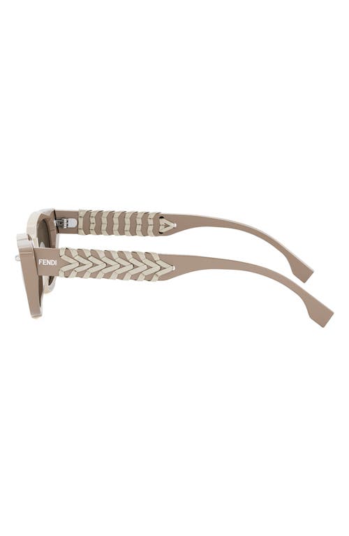 Fendi Interlace Cat Eye Sunglasses In Gray