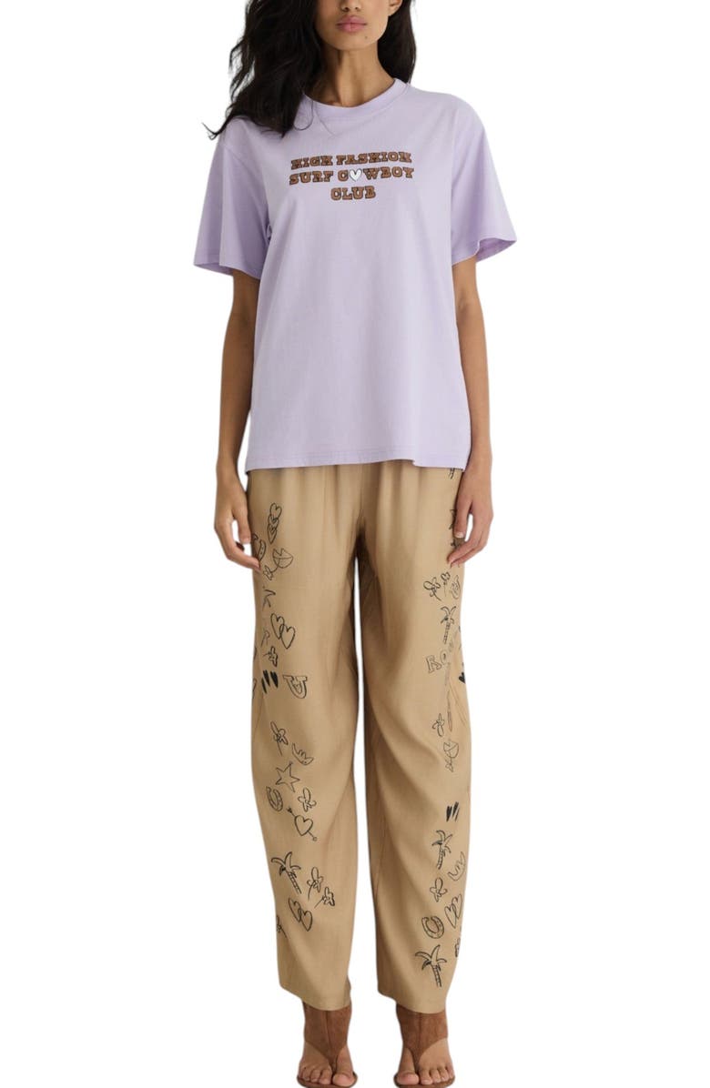 Romy Cowboy Club Tee, Main, color, Lilac Print