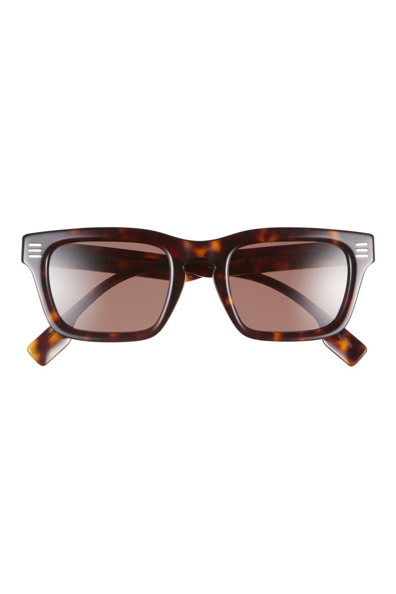 51mm Rectangular Sunglasses, Main, color, DK HAVANA
