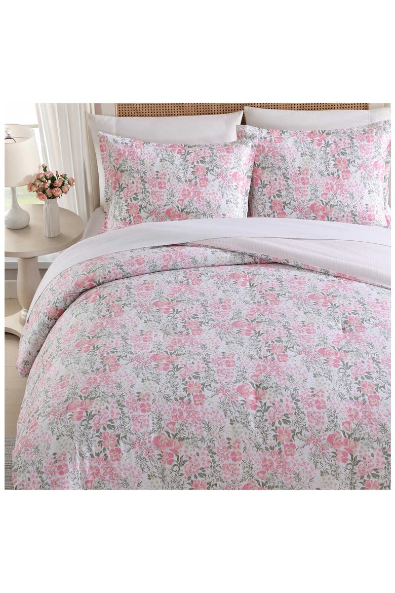 Heather Garden Comforter Set, Alternate, color, PINK
