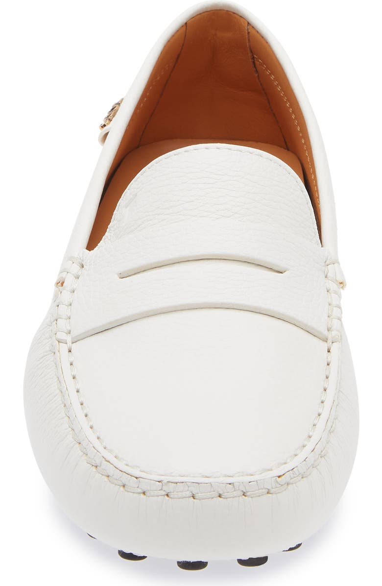 Tod's Penny Loafer Driving Shoe, Alternate, color, Bianco Calce