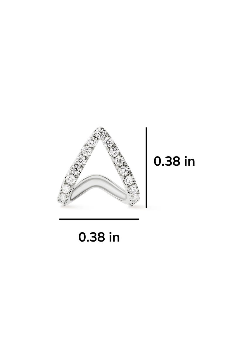 Solid White Gold - Diamond Velora Huggie Studs, Alternate, color, Silver