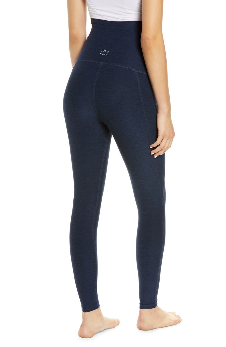 Beyond Yoga Out of Pocket High Waist Maternity Leggings, Alternate, color, Nocturnal Navy