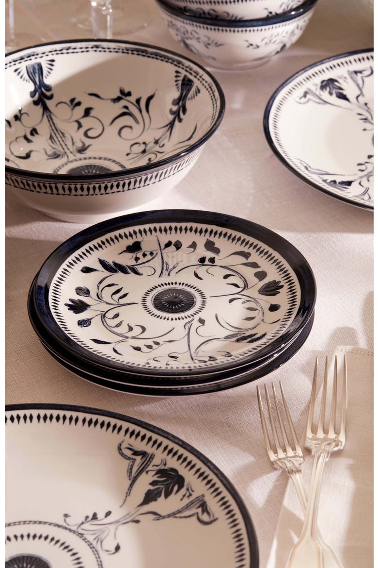 Bruges Porcelain 4-Piece Salad Plate Set, Alternate, color, Blue