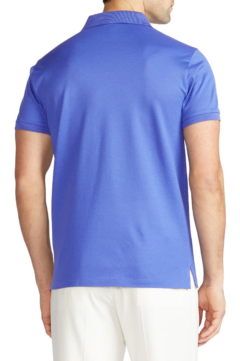Embroidered Standing Horse Cotton Piqué Polo, Alternate, color, CLASSIC COPEN BLUE