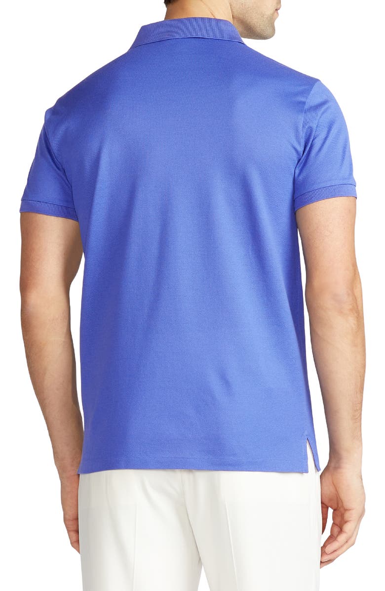 Ralph Lauren Purple Label Embroidered Standing Horse Cotton Piqué Polo, Alternate, color, 