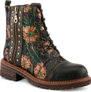 L'Artiste by Spring Step Cordea Floral Lace-Up Boot