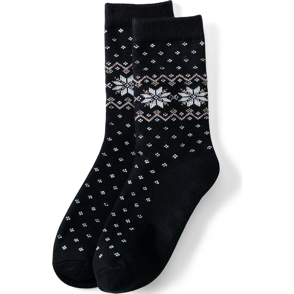 Lands' End Fair Isle Boot Socks 1 Pack In Multi