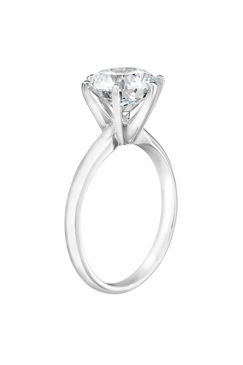 Platinum 3Ct Certified Diamond Solitaire Engagement Ring Lab Grown, Alternate, color, Platinum